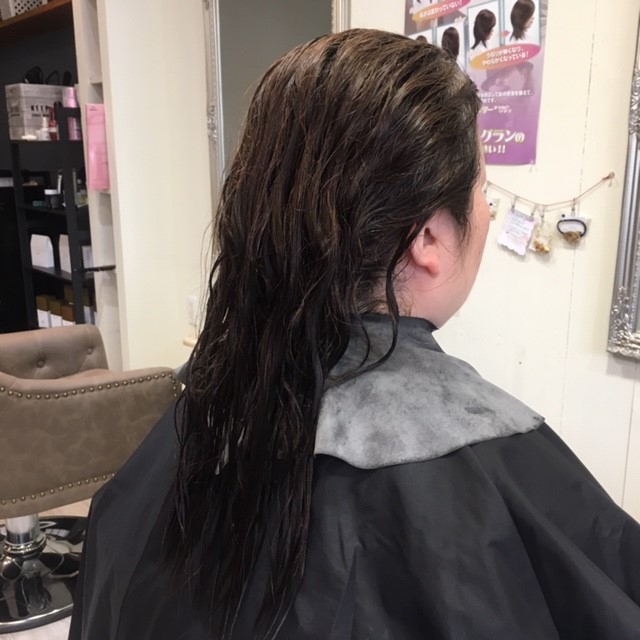 くせ毛のロングヘア