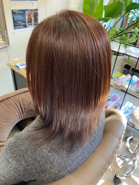 ビビリ毛が艶髪になる。