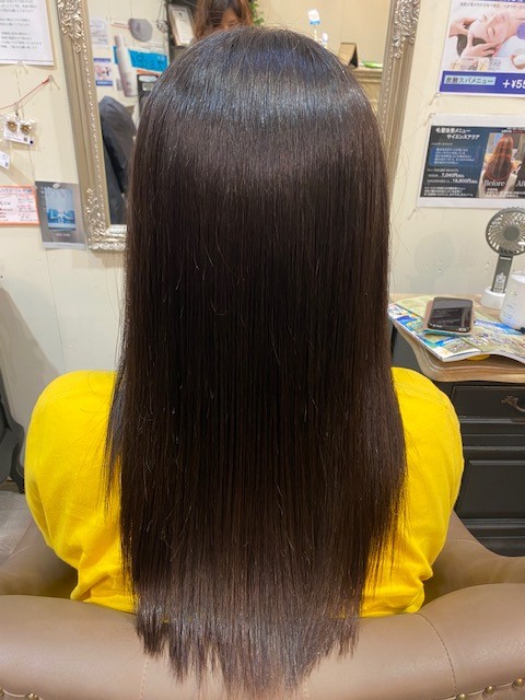 After:自然なストレート+艶が出てまとまりやすい状態