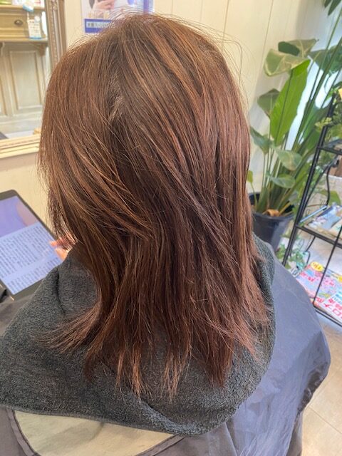 髪質改善をしながらヘアカラーする施術前