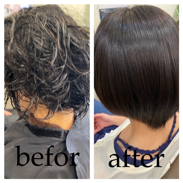 大阪吹田の髪質改善縮毛矯正