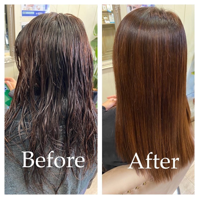 大阪吹田で髪質改善縮毛矯正