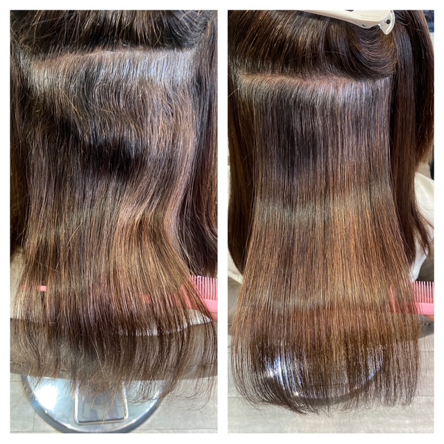 ホームカラーによるダメージで縮毛矯正が失敗しやすくなるイメージ